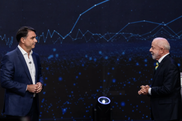 President Luiz Inacío Lula da Silva and Flavío Bolsonaro debate, October 18, 2026.