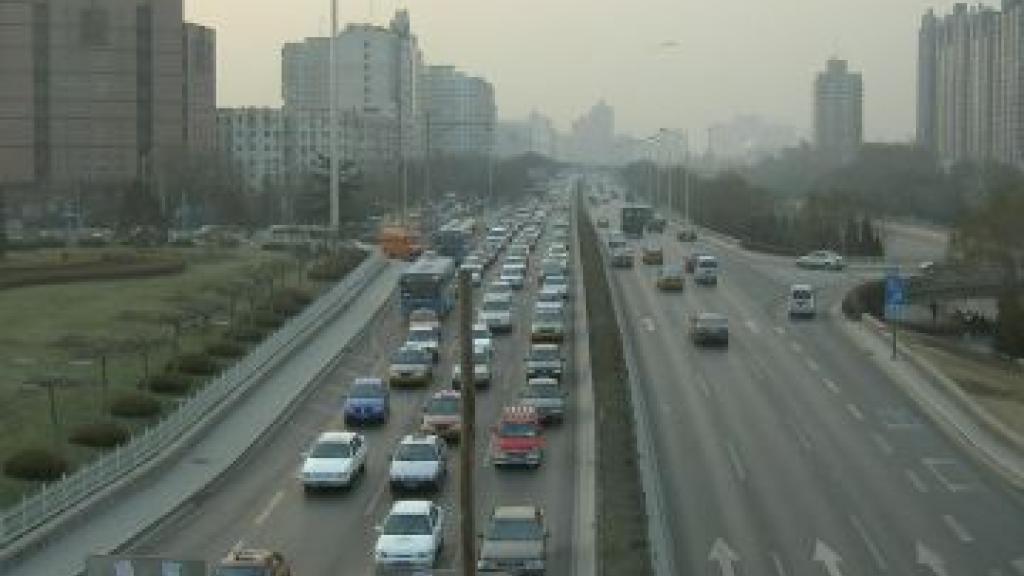 Chinese highway and skyline
