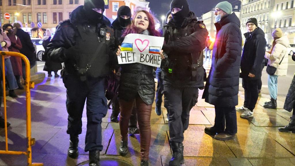 Russian anti-war protester