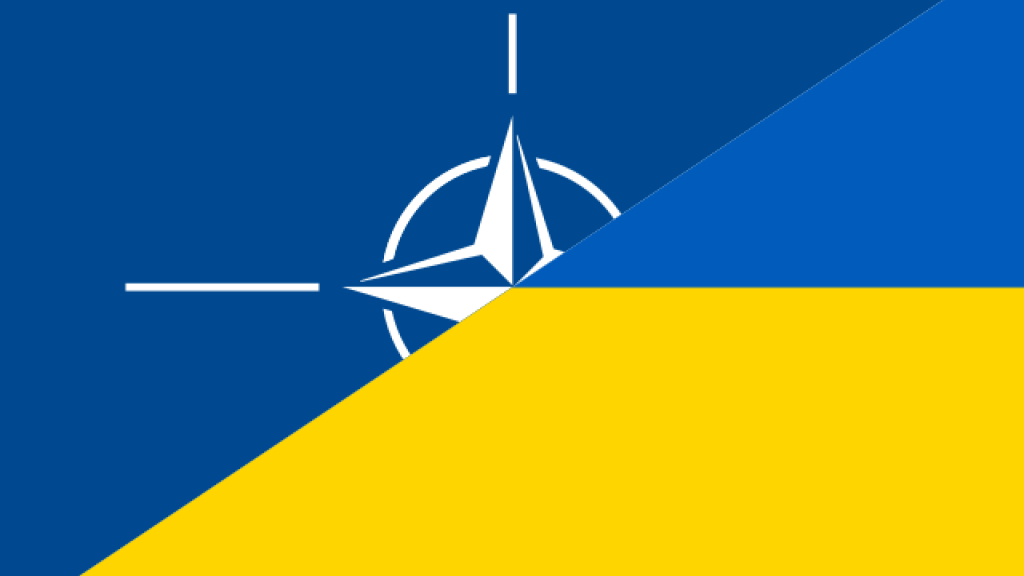 NATO and Ukraine flag graphic