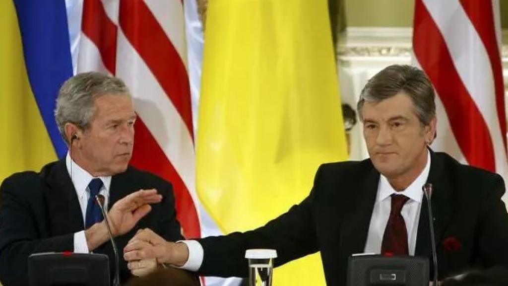 Ukrainian President Viktor Yushchenko and US President George W. Bush