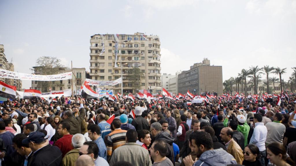 Tahrir Square, 25th January 2011. Photo: Hossam el-Hamalawy