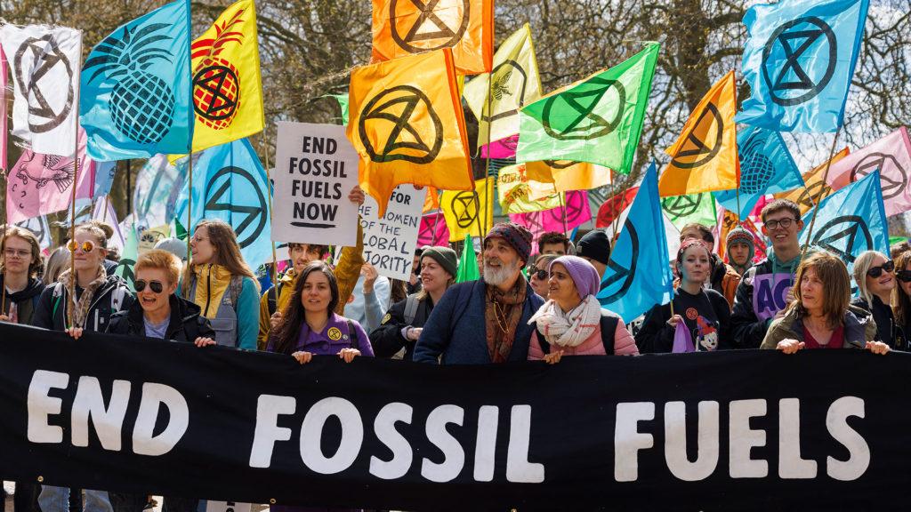 Demonstration in London in April. Photo from Extinction Rebellion Lincolnshire