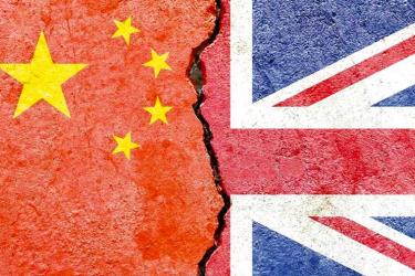 China and UK flag graphic
